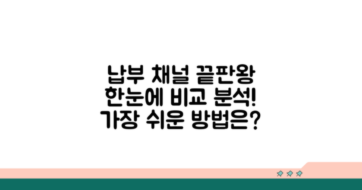 납부 채널 한눈에 비교