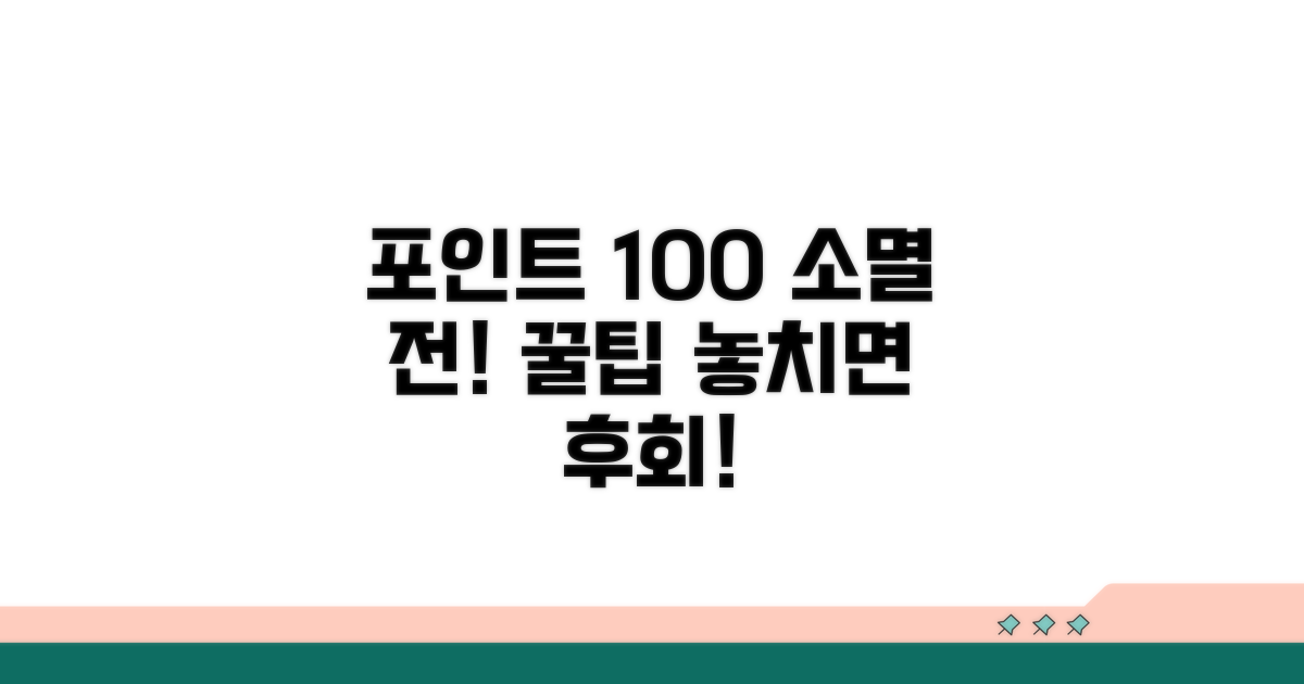 소멸 전, 포인트 100% 활용법