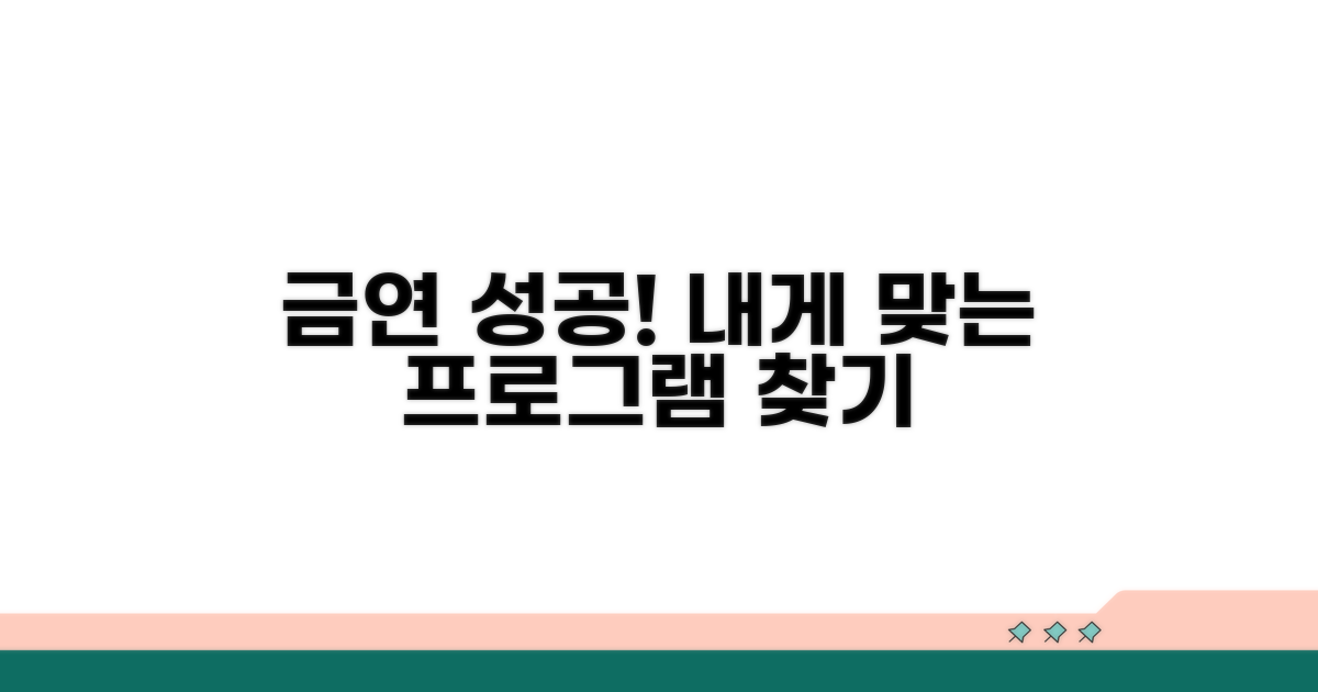 금연 프로그램 종류와 특징 비교