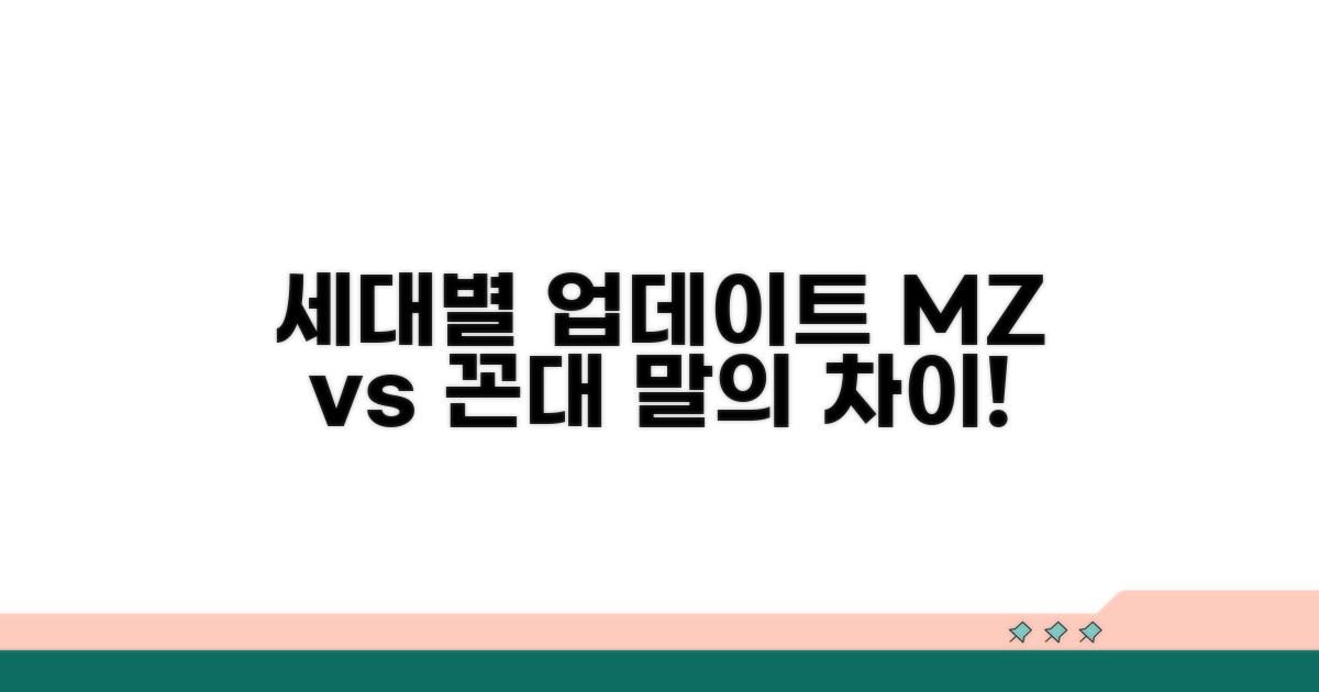 세대별 '업데이트' 표현 비교 분석