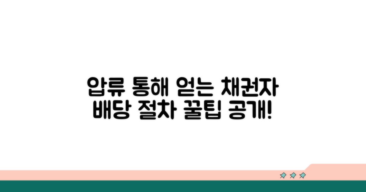 환가 통한 채권자 배당 절차