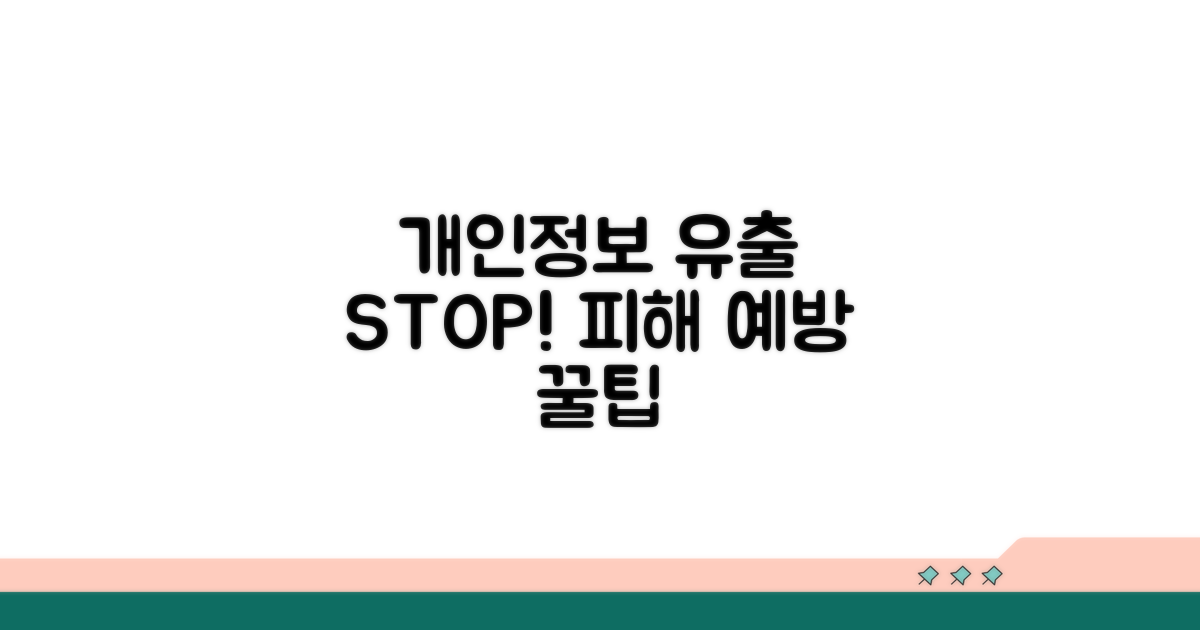 개인정보 유출 피해 예방 꿀팁