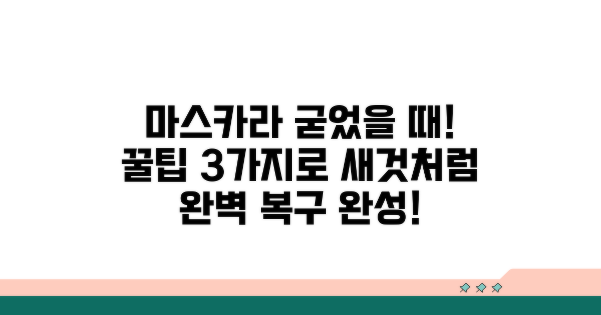 초간단 꿀팁으로 마스카라 복구