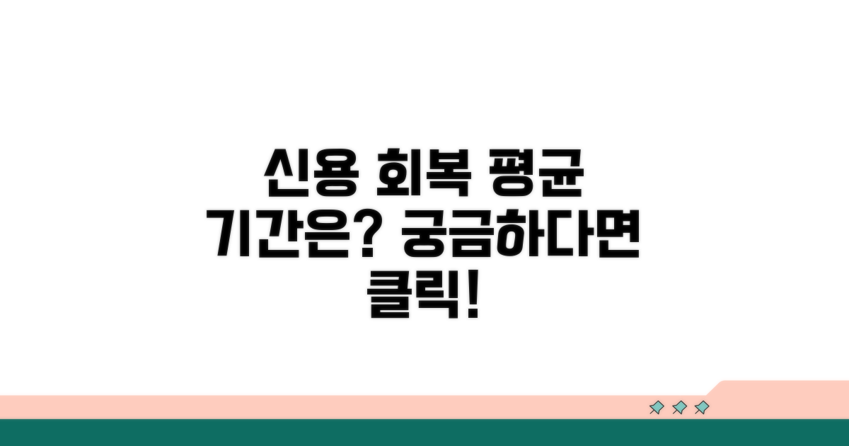 신용회복 소요 기간, 평균은 얼마?