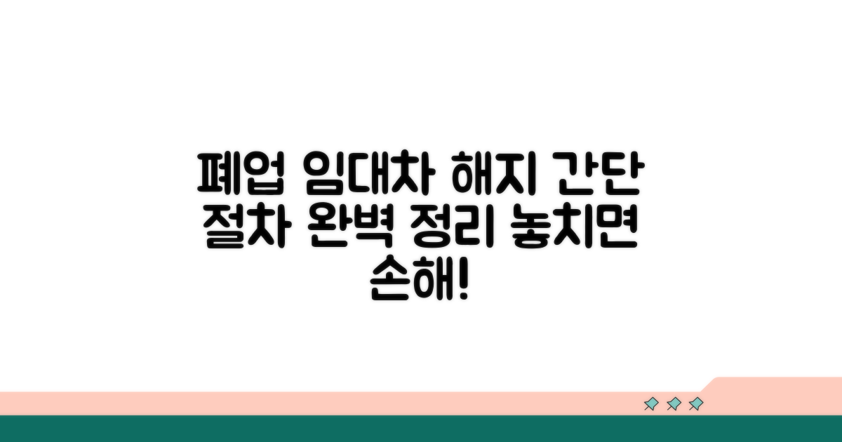폐업 시 임대차 계약 해지 절차