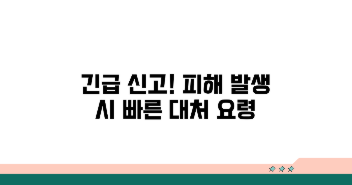 피해 발생 시 신고처 및 대처 요령