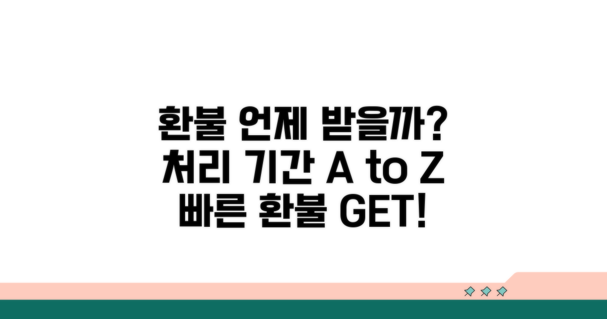 환불 처리 기간, 언제 받을 수 있을까?