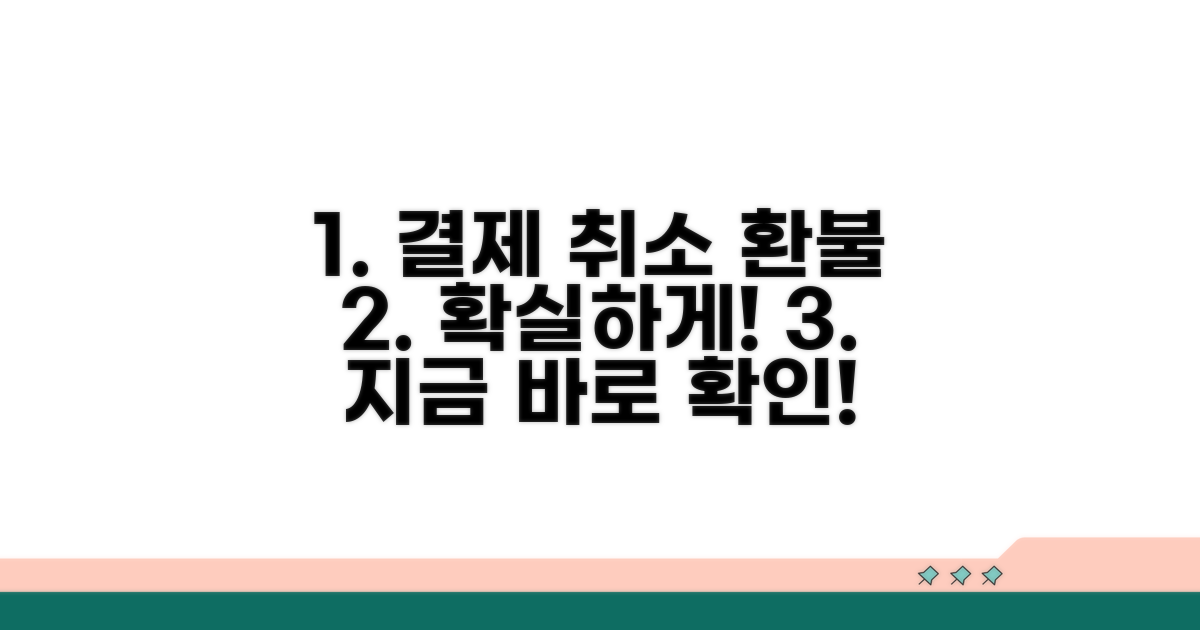 결제 취소 및 환불 절차 상세 안내