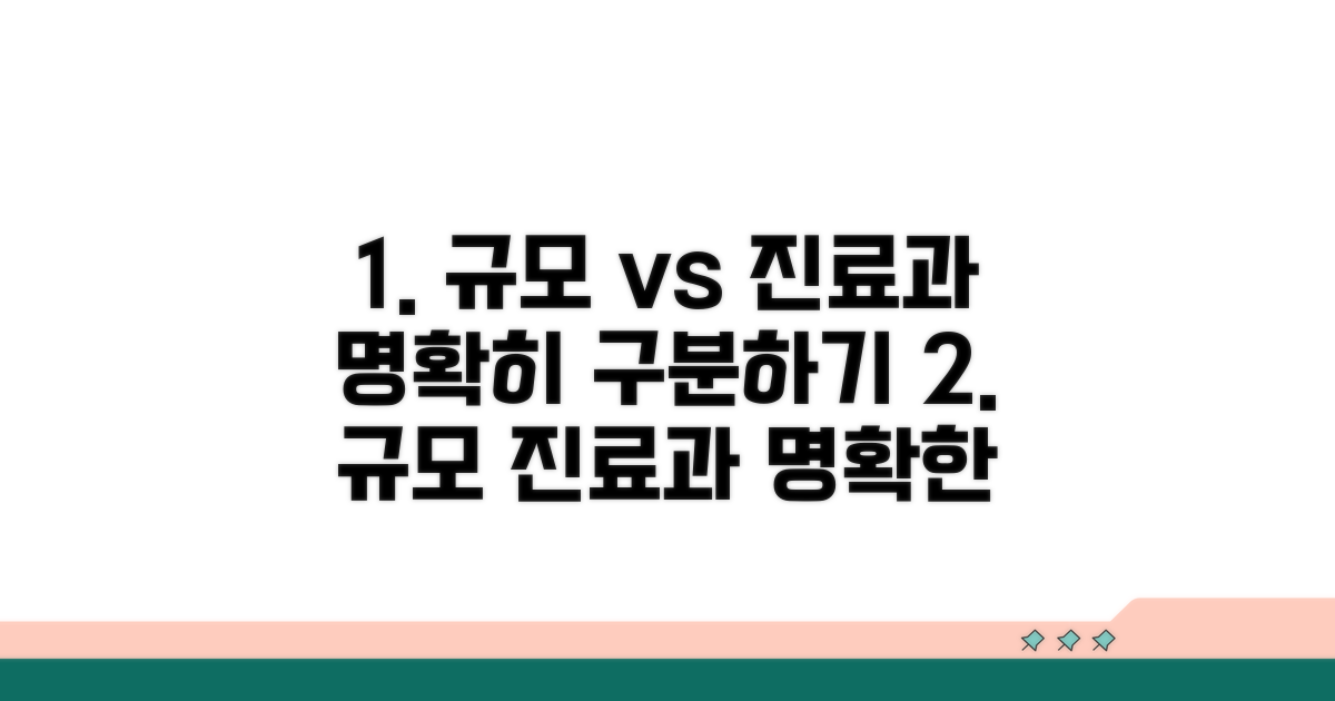 규모와 진료과, 명확하게 구분하기