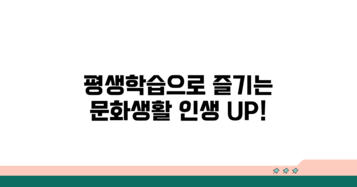 평생학습 지원 문화생활 즐기기