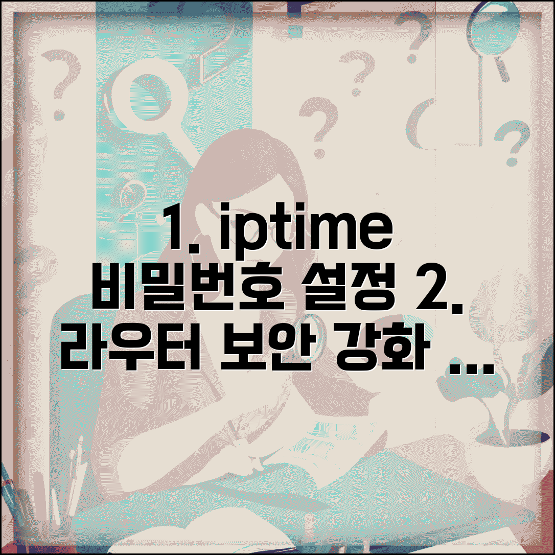 아이피타임 공유기 비밀번호 설정 | ipTIME 라우터 관리자 비밀번호 변경 및 보안 강화 방법
