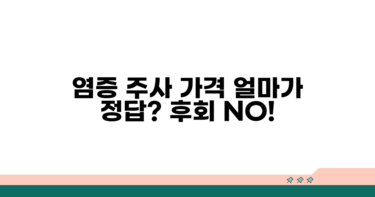 염증주사 가격, 얼마가 적당할까?