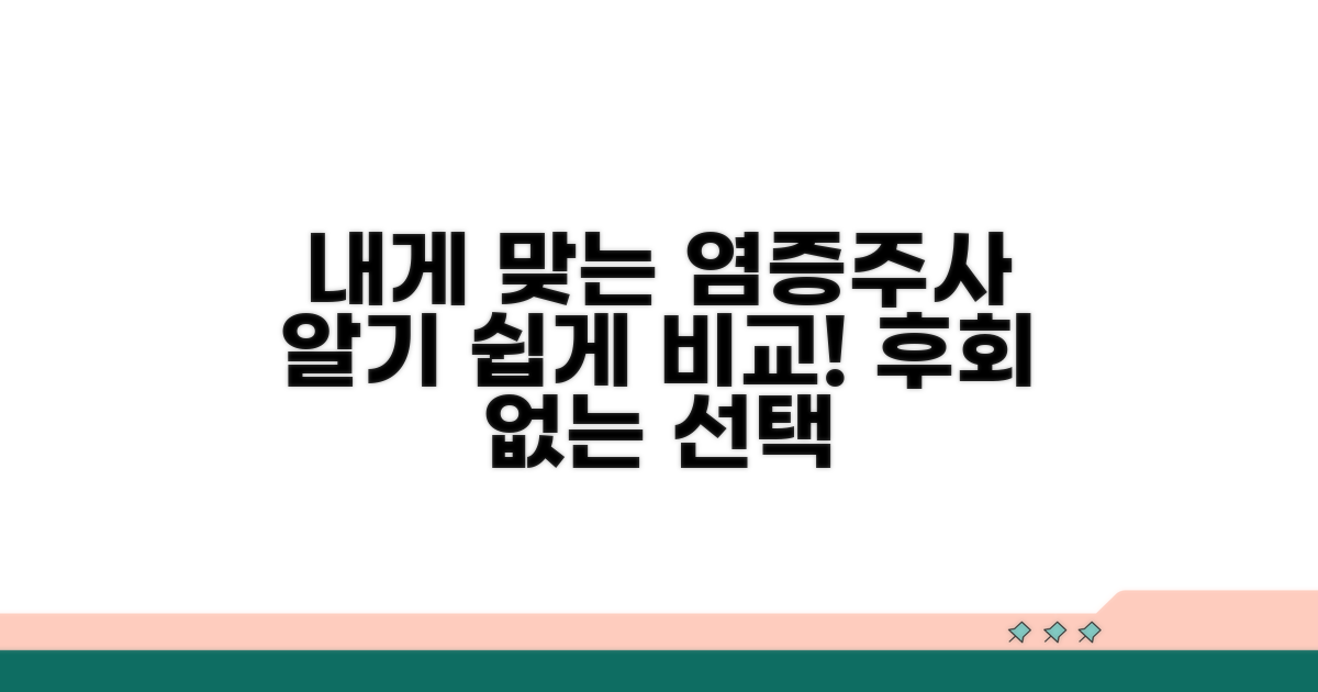 나에게 맞는 염증주사 선택 가이드