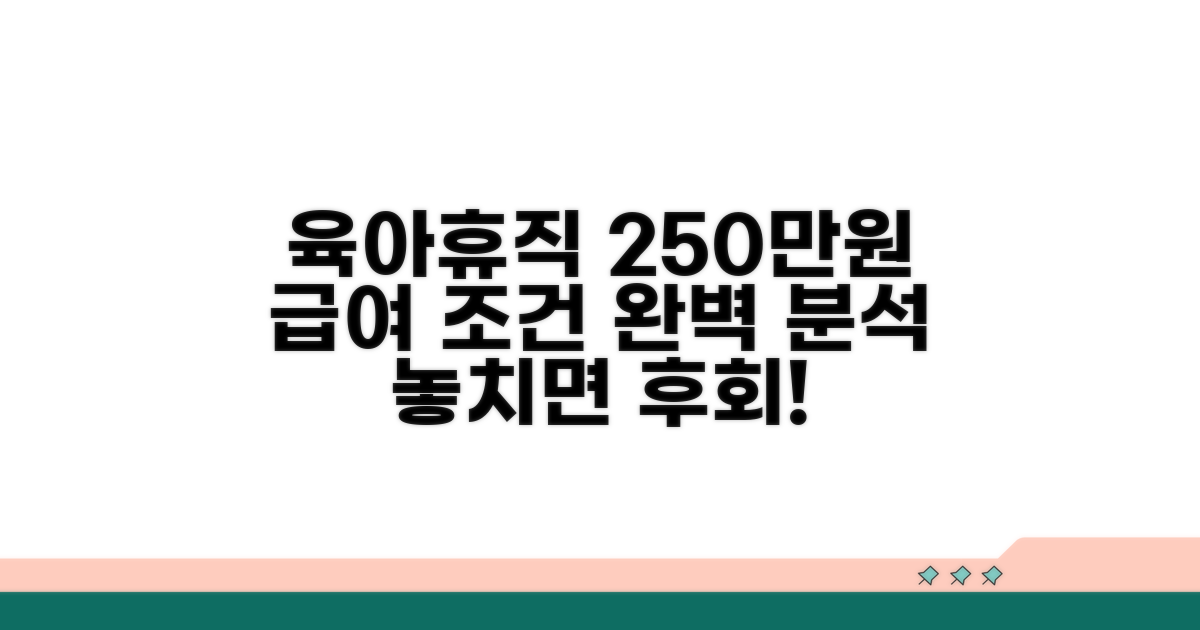 육아휴직급여 250만원 조건 완벽 분석
