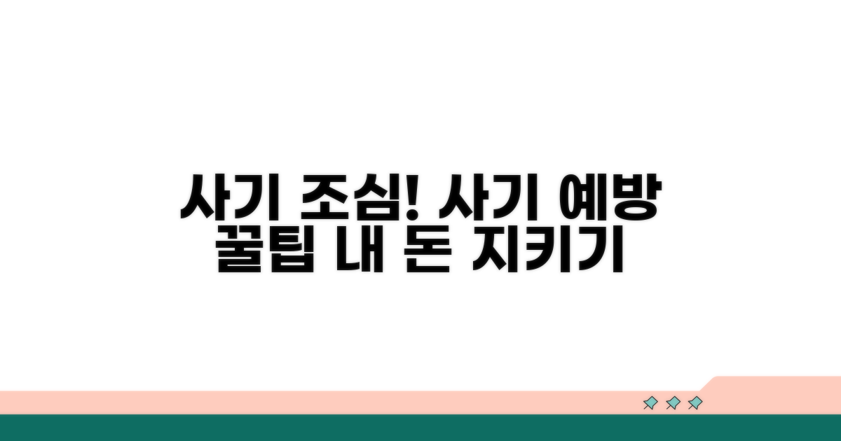 주의할 점과 사기 예방 팁