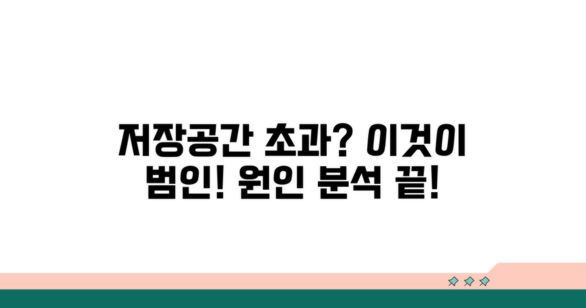 저장공간 초과 원인 분석