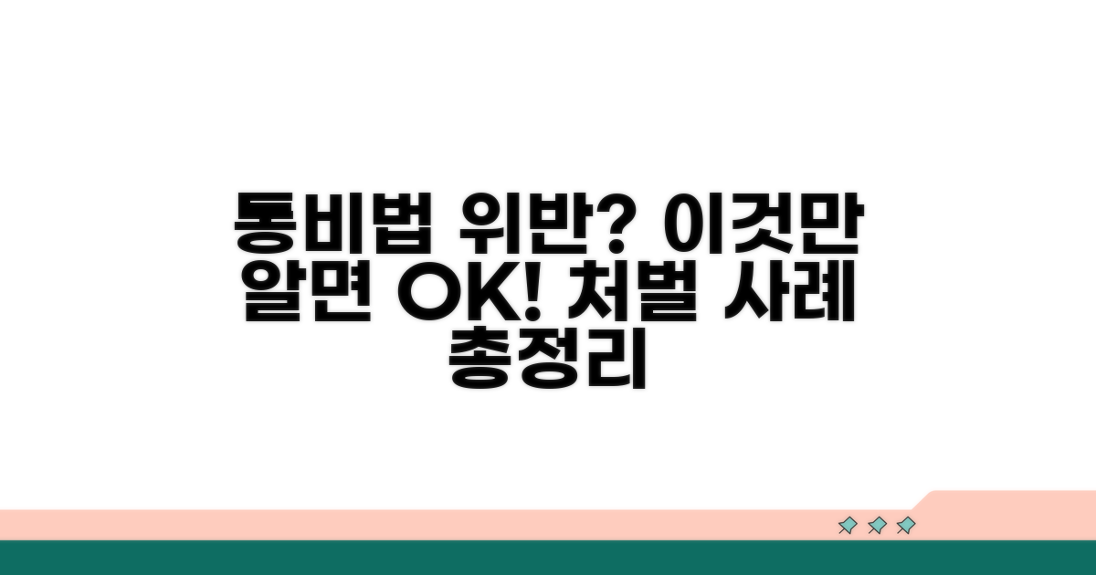 통비법 위반 처벌 사례 총정리