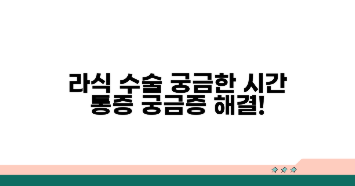 라식 수술 시간 및 통증 예상