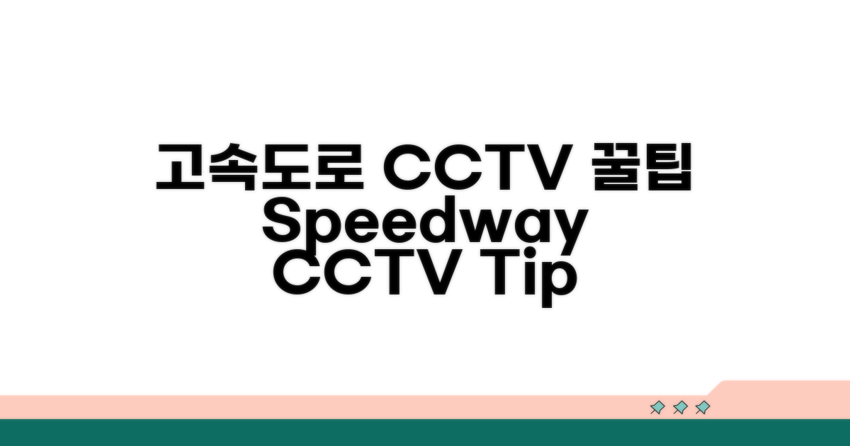 고속도로 CCTV 이용 꿀팁