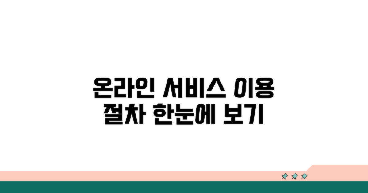 온라인 서비스 이용 절차 한눈에 보기