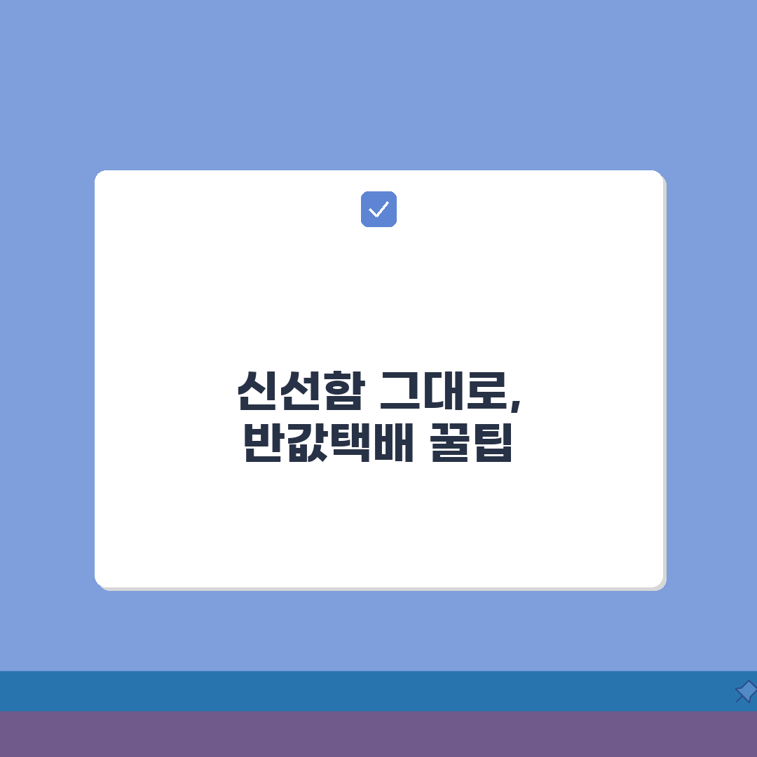 반값택배 신선식품 배송, 신선도 유지 포장 꿀팁과 주의사항